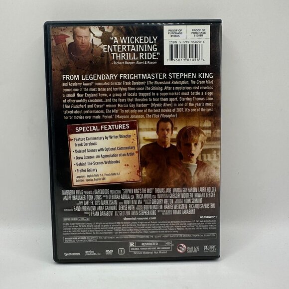 Stephen King's The Mist DVD By Frank Darabont - Picture 2 of 3